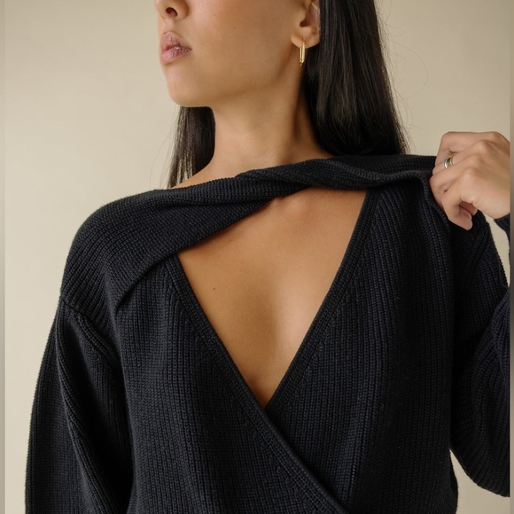 NWT IRO Paris Cut-Out Detail Knit Jumper Valtea Sweater Pullover Cashmere S - Picture 4 of 16